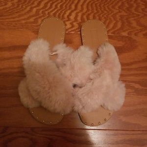 Faux Fur slide sandal